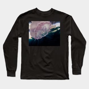 Moon Jellyfish With Small Fish Hiding Underneath Long Sleeve T-Shirt